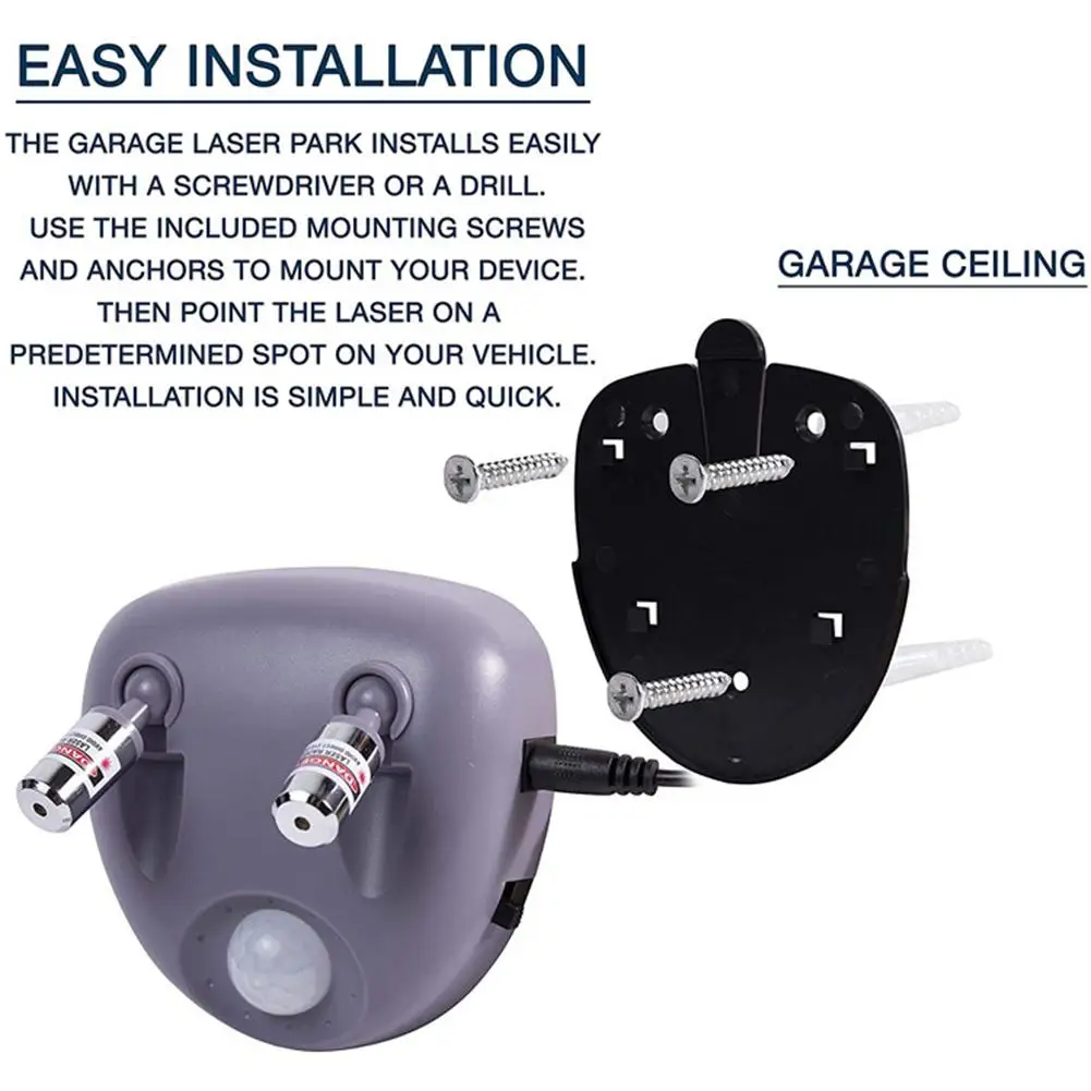Garage Assist Parking Guide 360-degree Adjustable Induction Light Beams Type Parking Aid Double Head Guide For Car Suv
