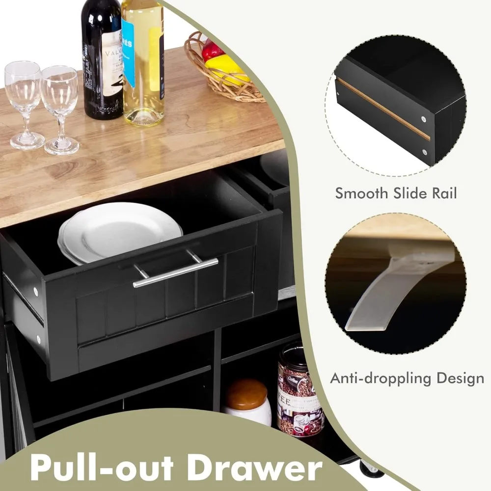 Kitchen Island Storage Cart 5