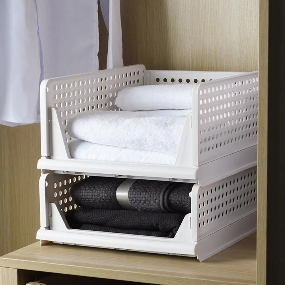 Multipurpose Portable Rounded Edge Clothes Socks Underwear Closet Organizer Shelf Storage Basket for Living Room 2