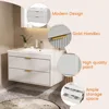 30'' Floating Bathroom Vanities with Sink, Wall Mounted Bathroom Floating Vanity with Ceramic Sink,2 Drawers, Soft-Close Doors 5