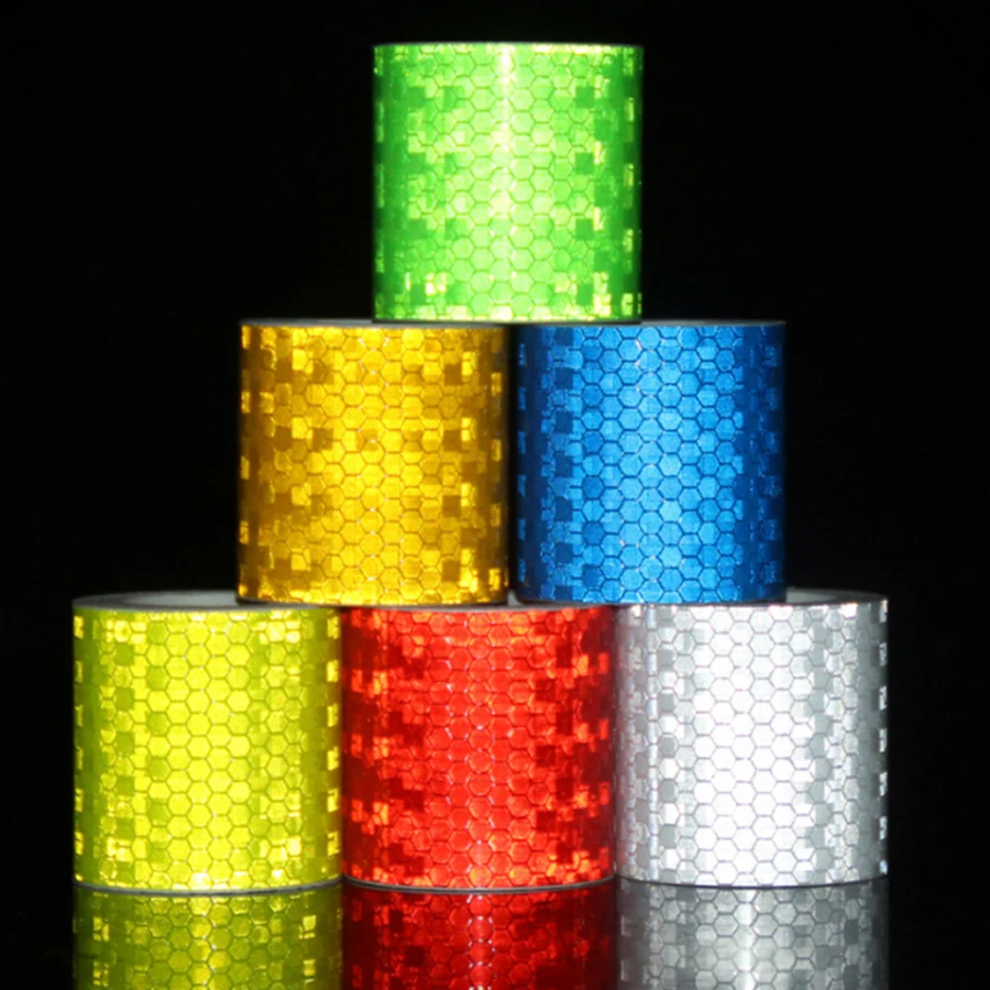 Reflective Tape 1Pc 3Meter Car Reflective Tape Auto Safety Warning Sticker Reflector Protective Tape Strip Film For Trucks Auto Motorcycle
