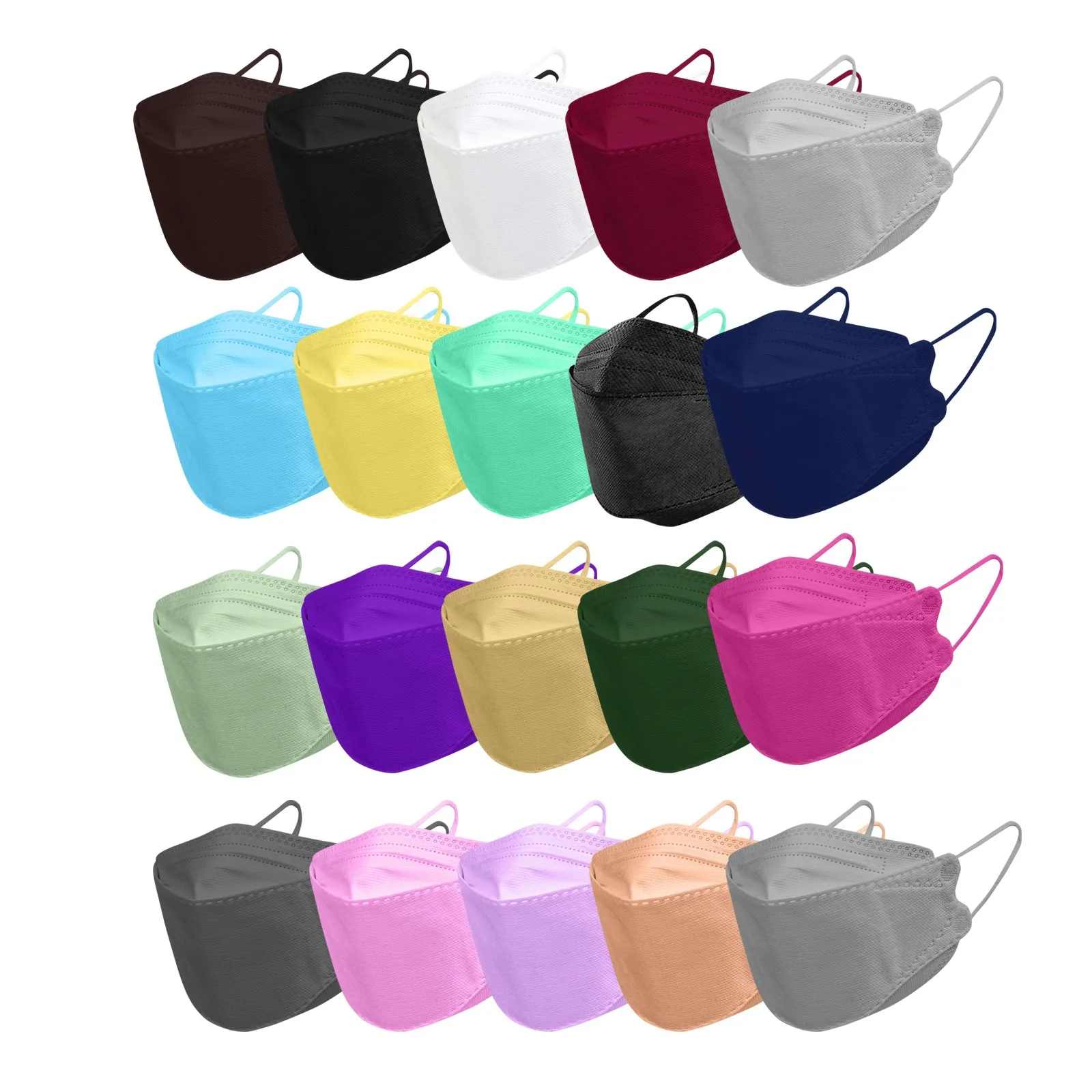 10Pcs Color Approved FFP2 Mask Hygienic Safety Dust Respirator Reusable Adult Face Masks FPP2 Mascarillas KN95 Fish Mask 4