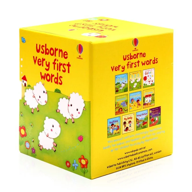 10books/set anglický knih usborne hodně první slov vázaný nasednout kniha dětské osvěta vzdělávací  malba učebnice