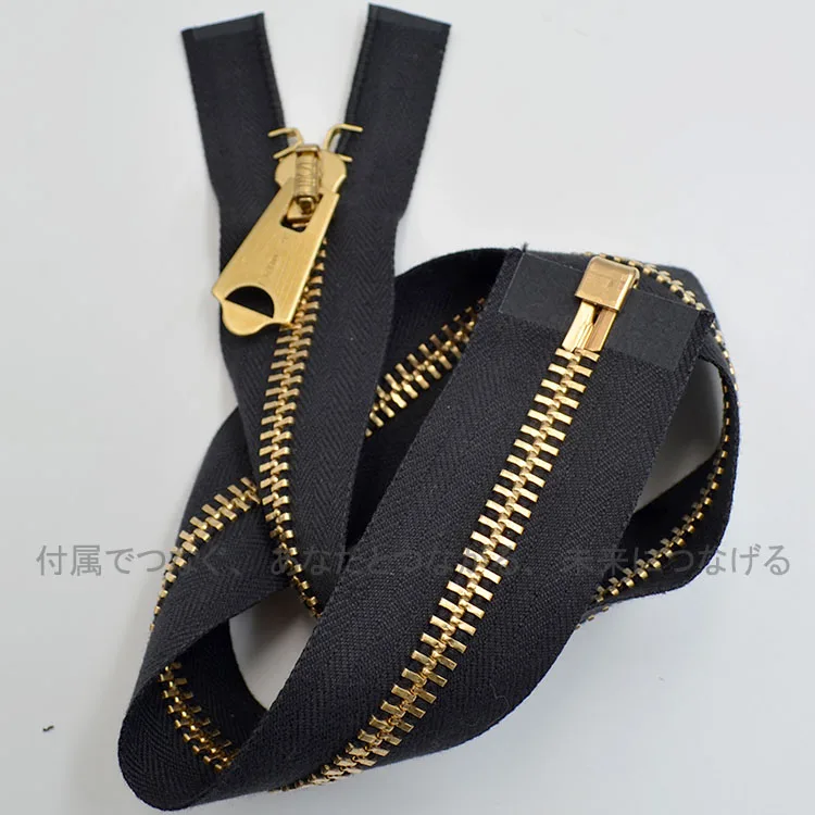 

Универсальный японский импортный ретро-Молния № 10 расширенный хлопок с черной одеждой