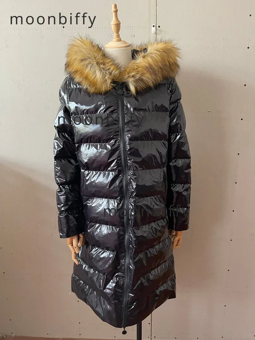 2024 nový dámská zima móda ležérní štíhlý bavlna bunda falešný kožich límec a s kapucí  teplý bunda kabát s kapucí pu kůže na zip