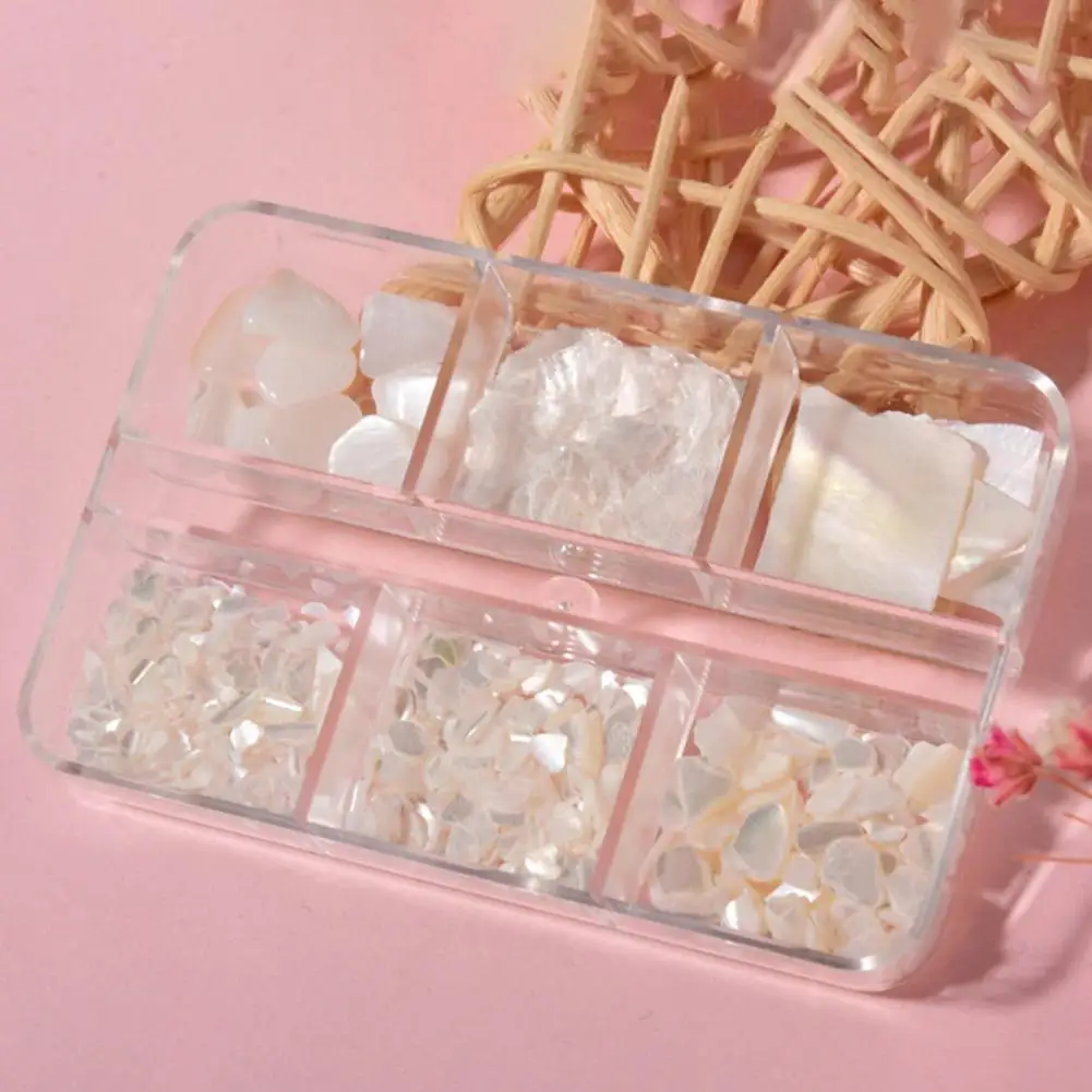 

1Box Nail Decoration Beautiful High-bright Fine Shells Manicure Ornament Good Craftsmanship Lightweight Manicure Decoration