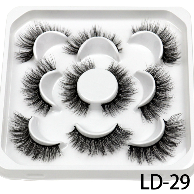Pairs 25mm 3D Mink Lashes Bulk Russian Volume Fluffy Natural False Eyelashes Thick Dramatic Mink Eyelashes Wholesale maquiagem
