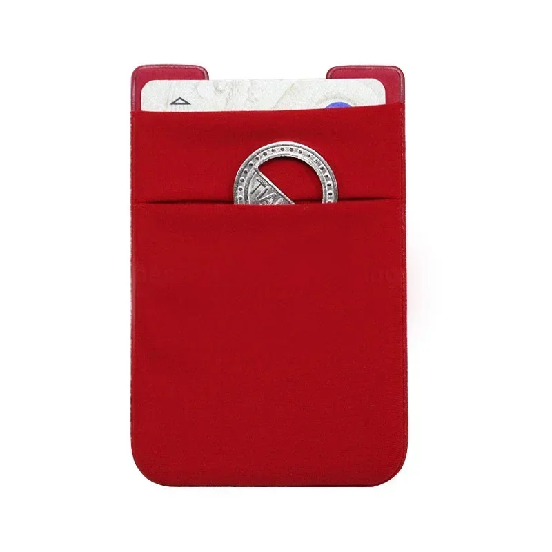 Universal Phone Wallet Case with Self-Adhesive Card Sleeves & Silicone Pocket