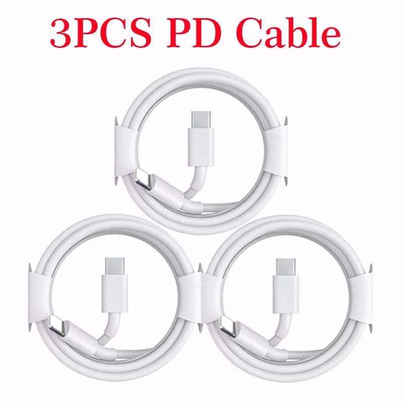 PD Charger Fast Charging Charger Cable Kit for Iphone 13 12 11 pro max ipad Airpods Apple Watch EU US Plug Type C Adapter 65 watt car charger