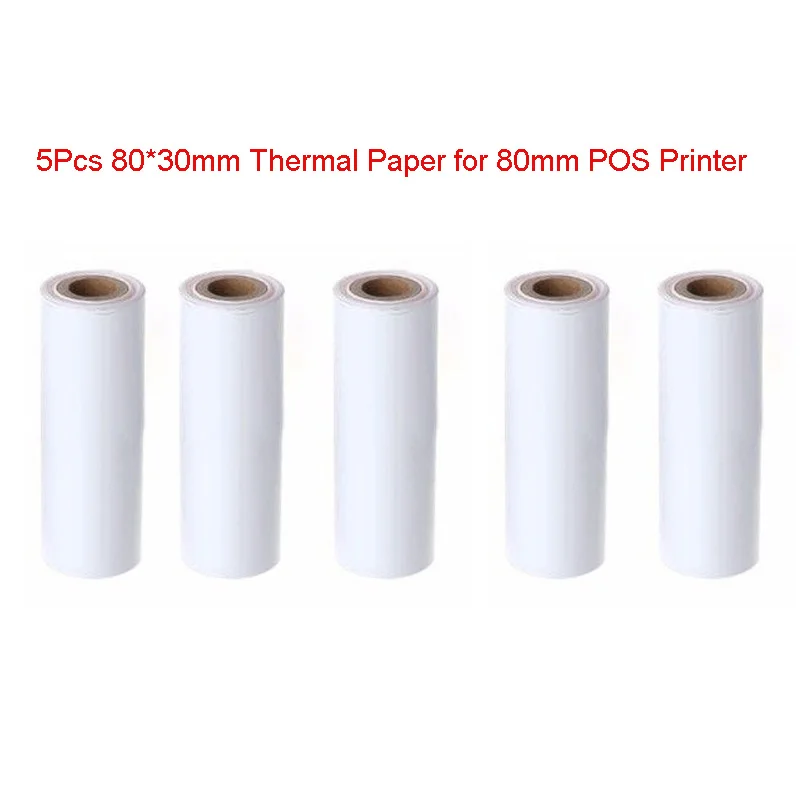 Thermal Receipt Paper Roll 5Pcs 80x30MM For Mobile 80MM POS Thermal Printer