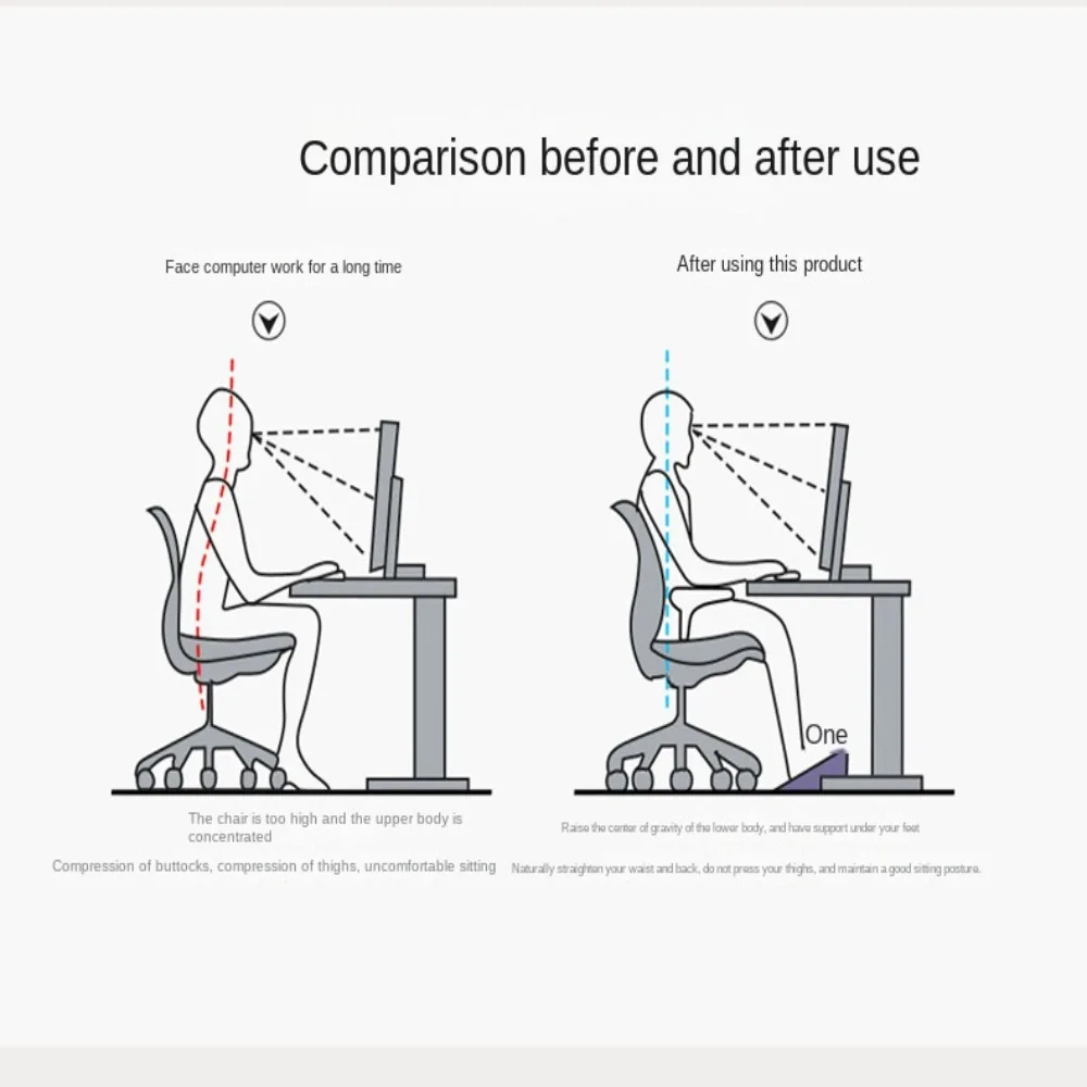 With Roller Office Footrest Work Footrest Under Desk Support Desk Footrest Under Desk Footrest Feet Stool Foot Resting Stool