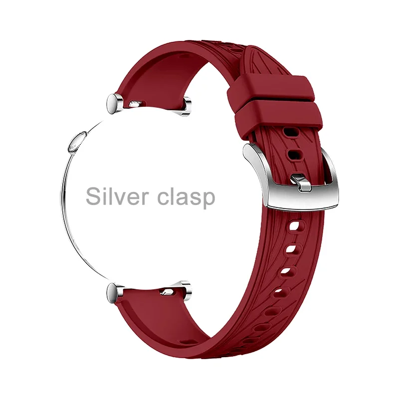 Elegant 18mm Two-Tone Classic Buckle Bracelet Strap in Silver/Gold