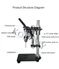Portable Bench Drilling MachineHigh Precision Electric Bench Drill Tapping Machine B10 Chuck Bench  Drilling Bracket 3