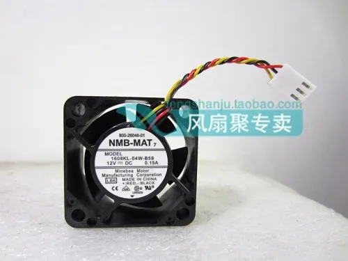 

Бесплатная доставка, новый оригинальный Φ 4020 1608KL-04W-B59 12V0.15A, коммутационный серверный вентилятор