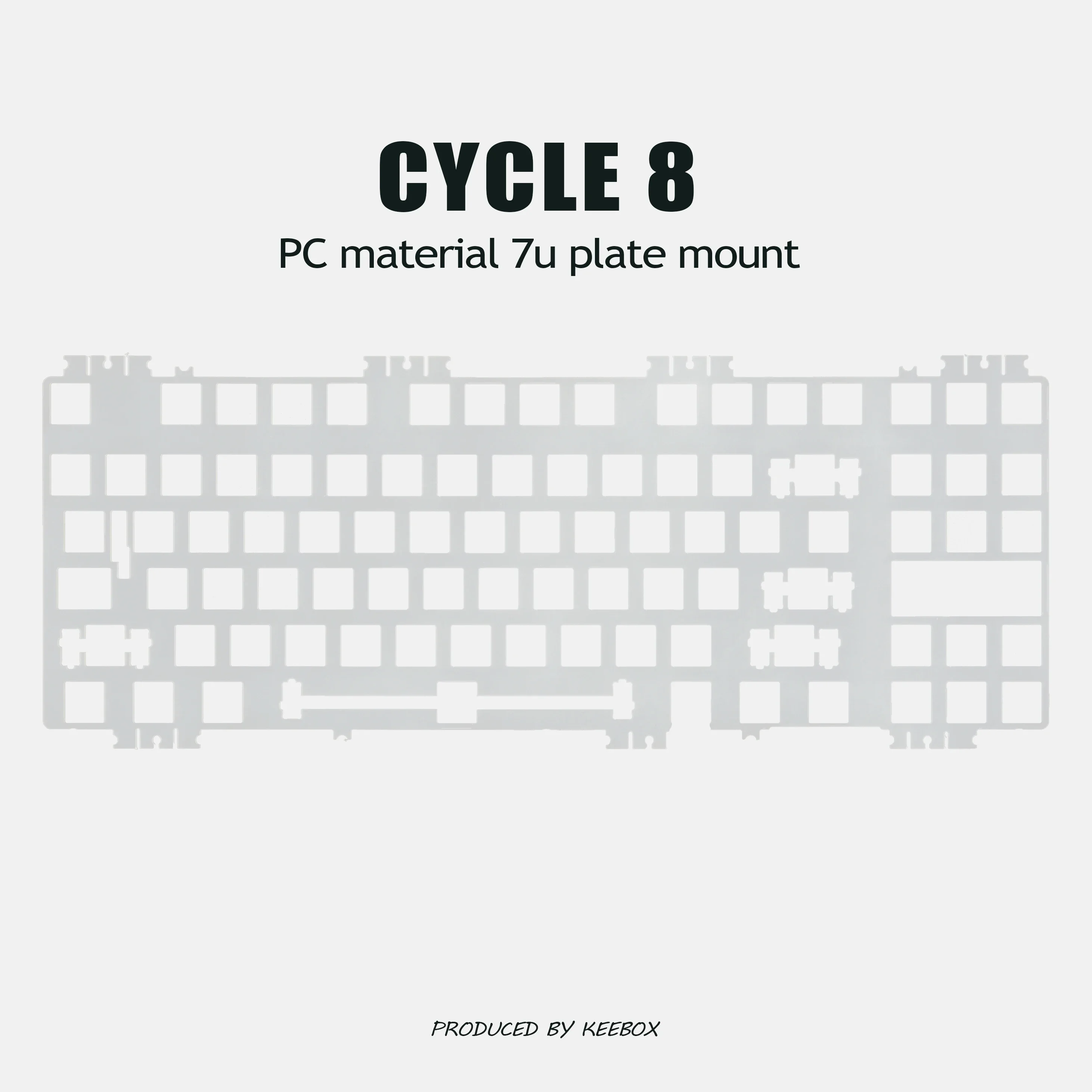 【メカニカルキーボード】TKD cycle8 プレート：アルミ TKD Cycle8 Positioning Plate for Mechanical Keyboard Custom