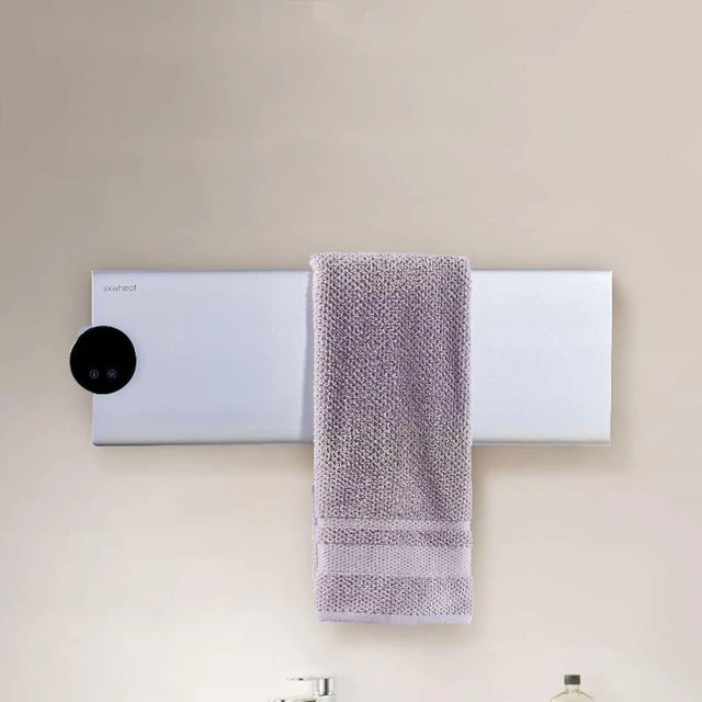 Toallero de 80 cm sin taladrar, toallero blanco, toallero de baño