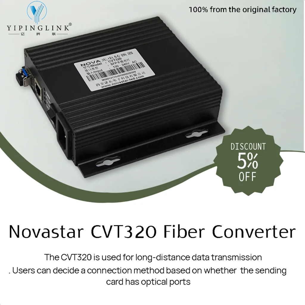 노바스타 CVT320 광섬유 컨버터 LED 디스플레이 광섬유 광 미디어 컨버터 장거리 신호 전송용