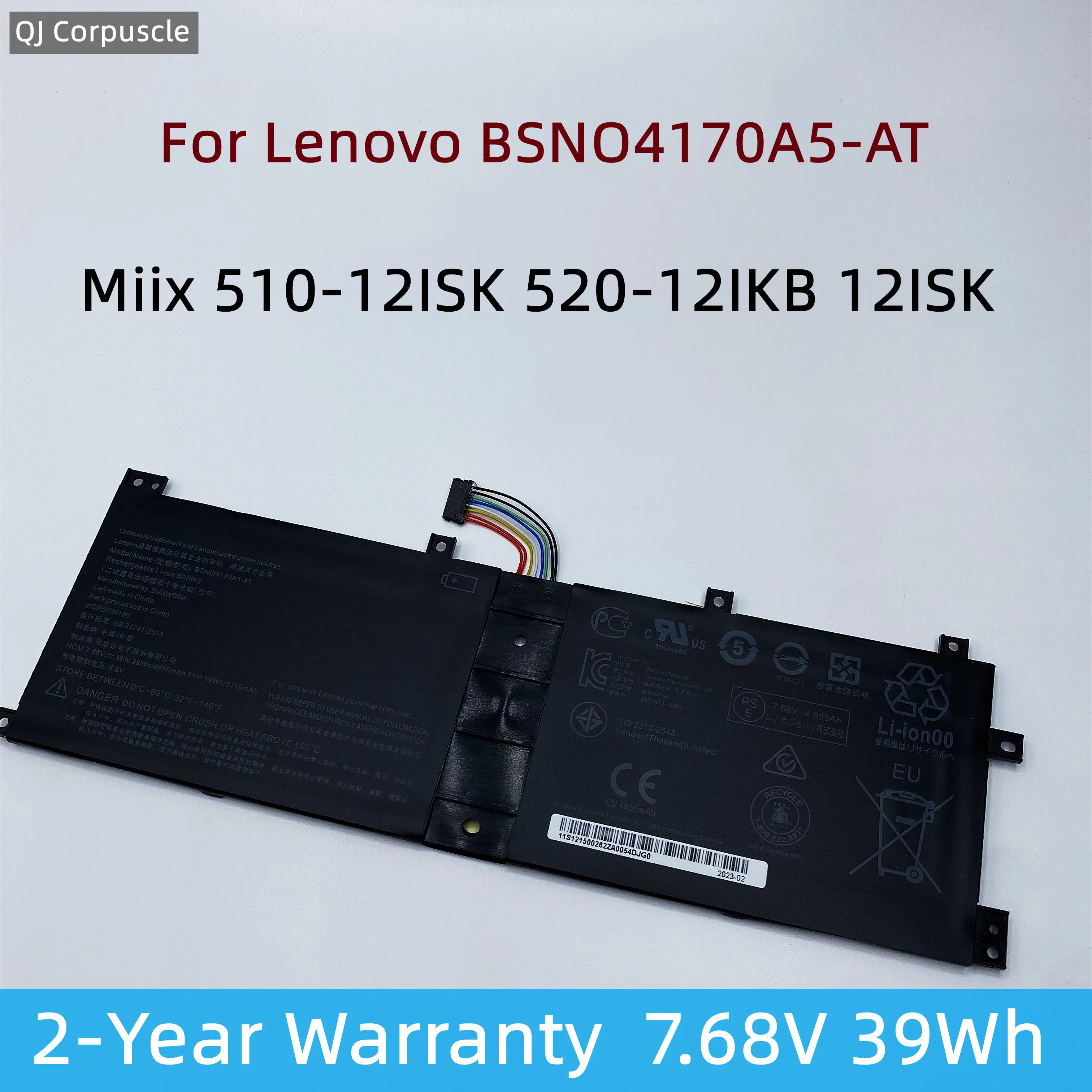 Original Battery is Suitable for Lenovo Miix 510-12isk 520-12ikb