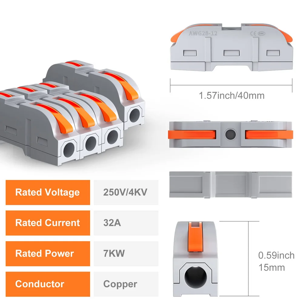 Wire Connectors Conectores de emenda para Circuito Inline 24-12 AWG