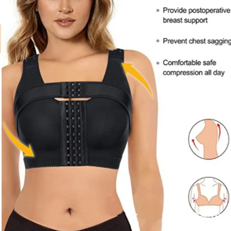 Women Front Breast Support Bra Implant Stabilizer Post Surgery Compression Underwear  Surgical Breast Augmentation Bralette - AliExpress