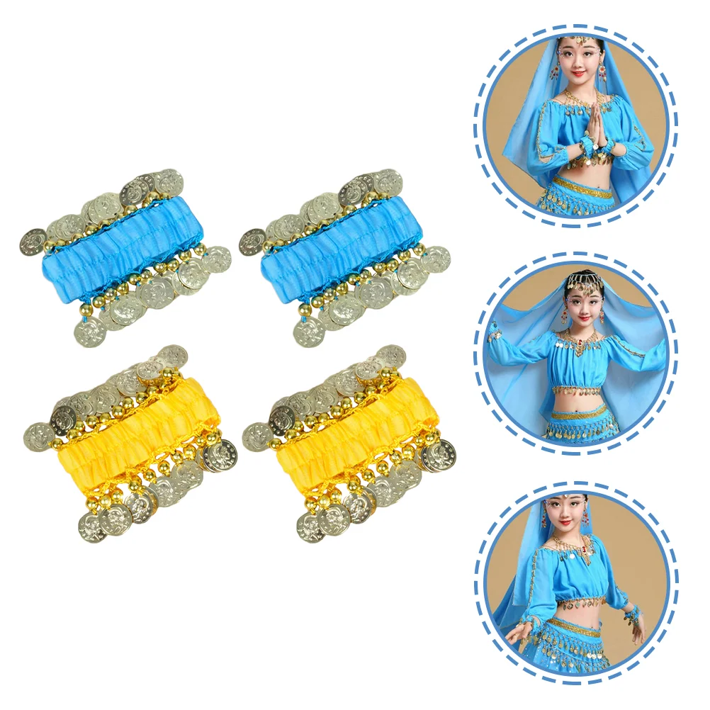 

2 Pairs Bracelet Girl Outfits Dancing Costumes Accessories Dancer Bracelets Acrylic Women