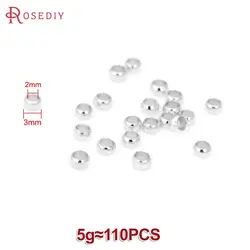 Elegant 18K Gold - Tone Brass Beads (43527 - Silver Color)