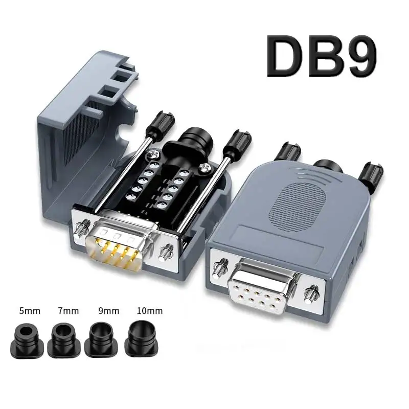 무납땜 암수 9 핀 플러그 커넥터, DB9 RS232 커넥터, D-SUB RS 232 485 COM 직렬 포트 브레이크아웃 ...