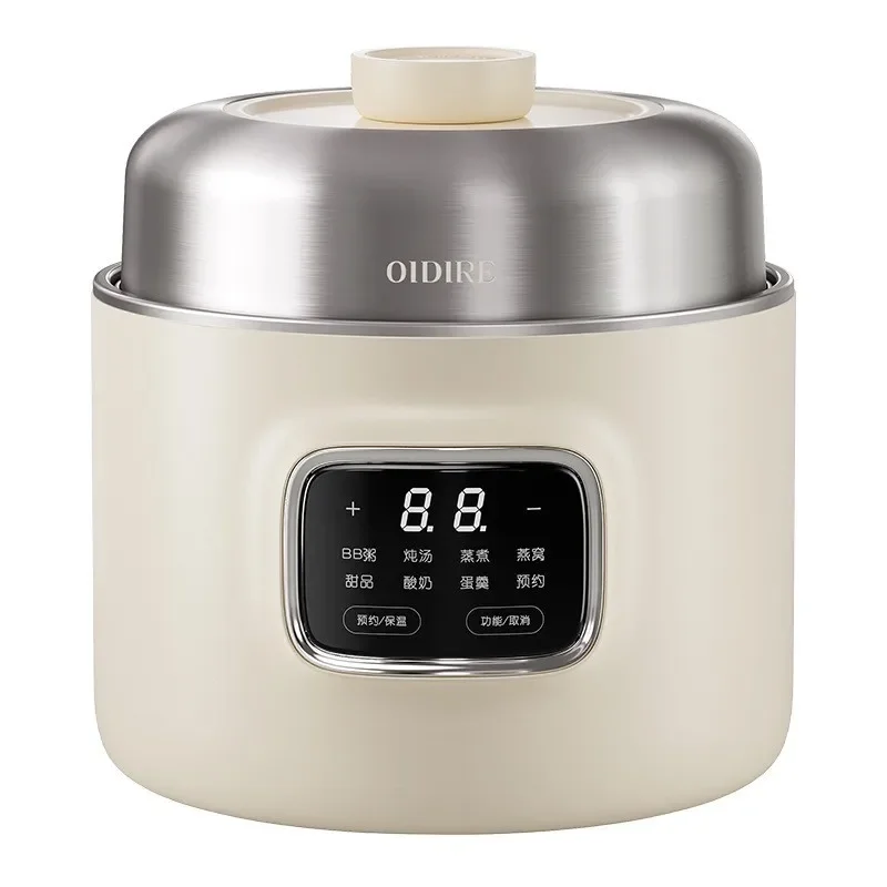 Electric Steamer Ceramic Soup Pot for Home Cooking Slow Cooker Congee Maker Small Size Porridge Ideal Bird's Nest