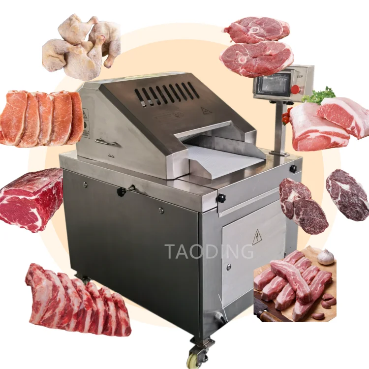 big capacity	 fully automatic slicing frozen meat	industrial meat slicers	meat and bone cutting machine 5