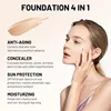 4 in 1 Foundation Liquid Hydrating Medium Full Coverage Concealer SPF 50+ Longwearing Waterproof Foundation Natural Face Makeup 2
