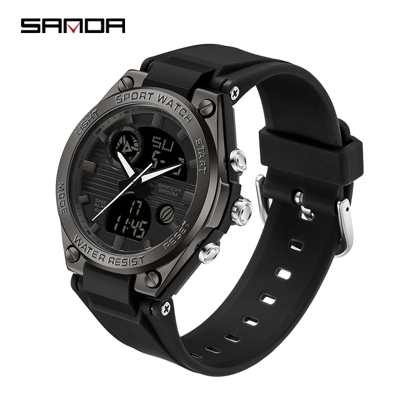 SANDA Women's LED Sport Chronograph Waterproof Watch
