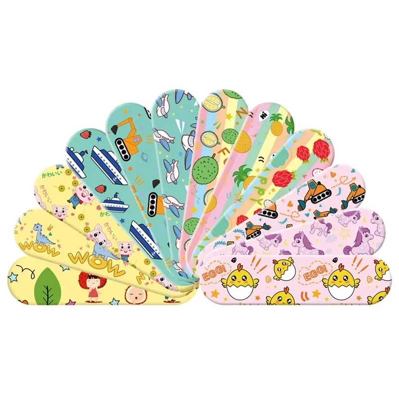 Impermeável dos desenhos animados ferida gesso para crianças, primeiros socorros bebê ataduras, crianças bonitos patches, kawaii band aid, 10 pcs, 120pcs