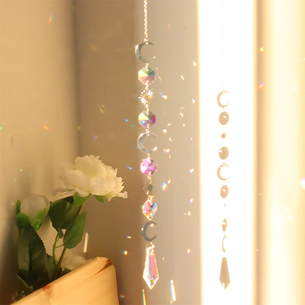 Crystal Wind Chime Wind Chimes Outdoor Ornament Handmade Hanging Suncatcher with AB Coating Home Decor Gifts for Window Car