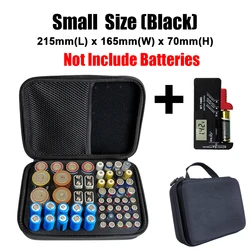 Portable Hard EVA Shockproof Battery Organizer with Tester - 146 Pcs Storage Case Box Holder (Small Case Tester)