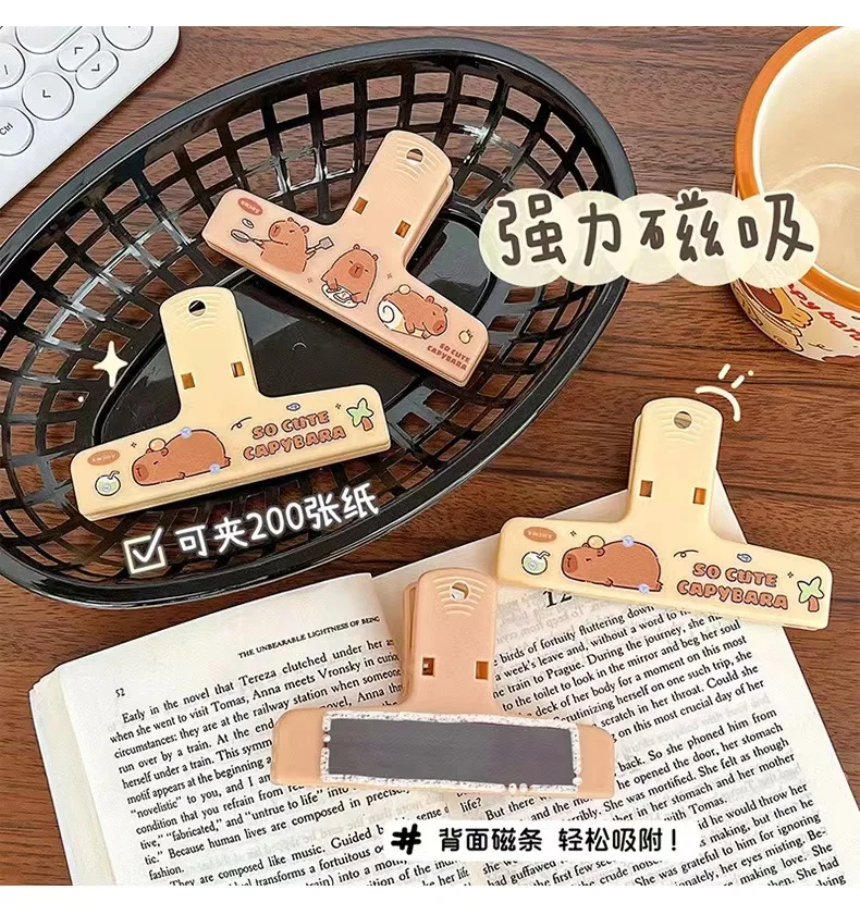 Paper Clips Binder Clips Capybara Binder Clips Kawaii Paperclips File Documents Tickets Clips Bookmarks Index Page Holder Office Binding Supplies