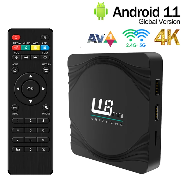 Smart Tv Box Android Mini Pc Control Remoto Hdmi, Rca Av In