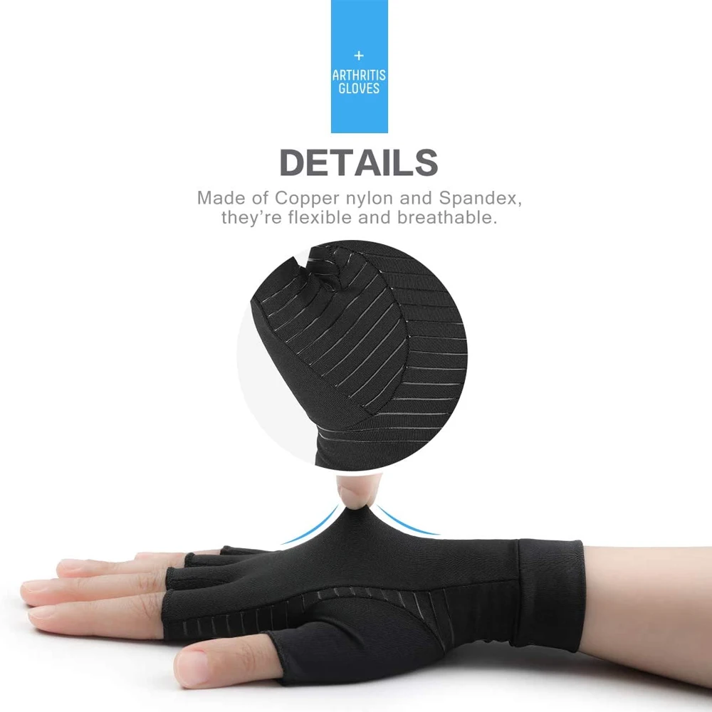 1Pair Compression Gloves Arthritis Men Women Carpal Tunnel Gloves Pain Relief Swelling Hand Support Finger Compression