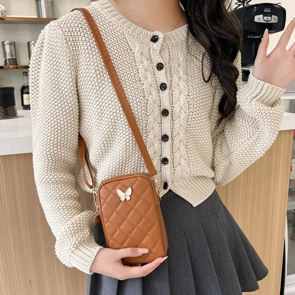 

PU Shoulder Bag Fashion Mini Embroidery Crossbody Bag Waterproof Handbag