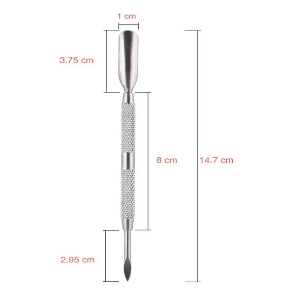 3pcs 프로 스테인레스 스틸 네일 아트 커터 가위 2가지 방식 큐티클 클리퍼 푸셔 각질 제거 키트 매니큐어 페디큐어 도구