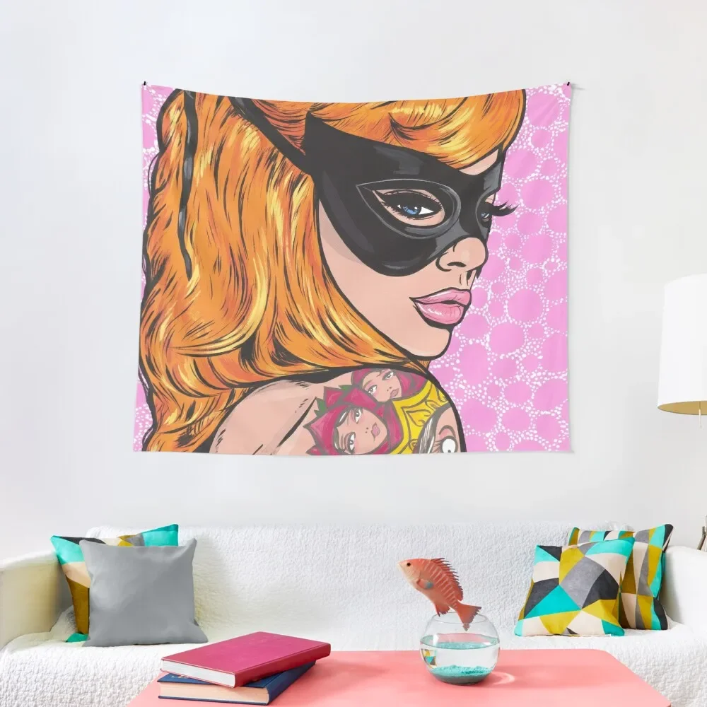 

Ginger Tattooed Kitty Girl Tapestry Aesthetic Room Decors Wall Mural Room Decor Bedroom Decoration Tapestry