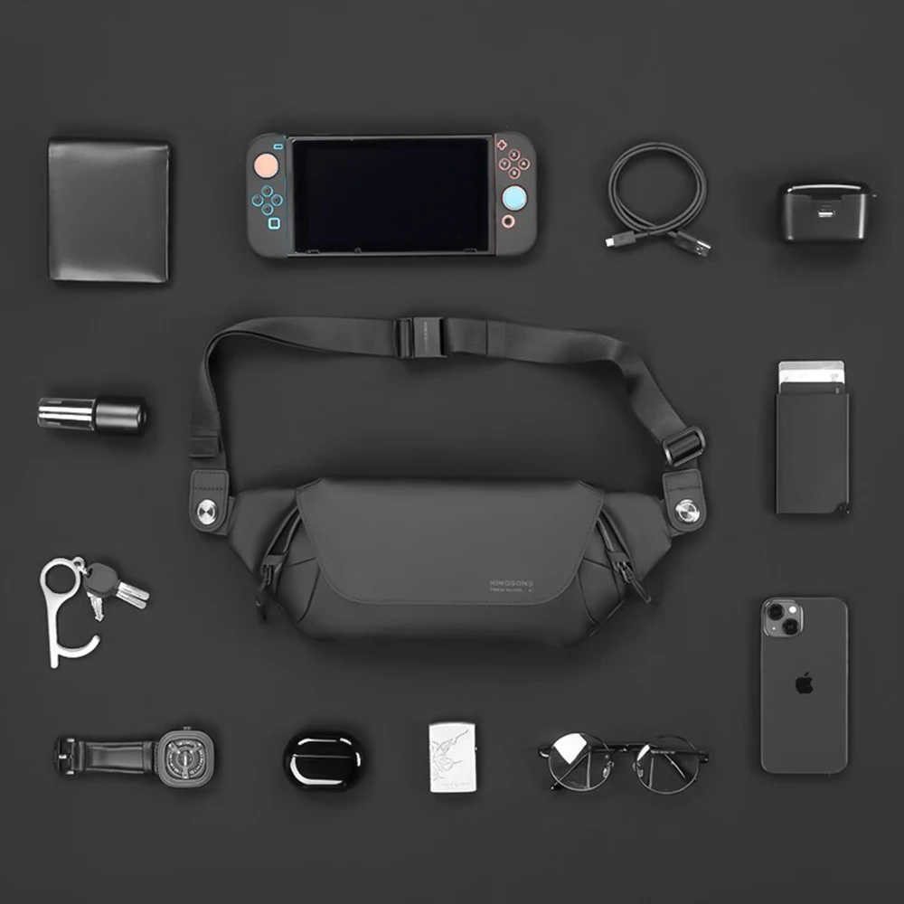 휴대용 컬러 도시락 가방, 보온 가방, 학생 및 노동자 식사, 두꺼운 알루미늄 호일 가방, 신제품 8 Kingons 심플 통근 체스트백, 패션 크로스바디 숄더백, 방수 및 안티 컷 힙합, 우수한 미니멀리스트 쿨백