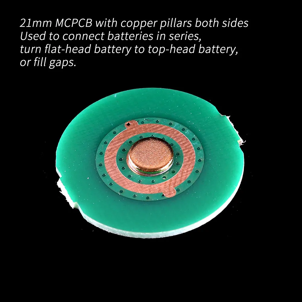 Convoy 21mm PCB Board Spacer for Battery Series Connection Increase Length to Fill Gap pcb board