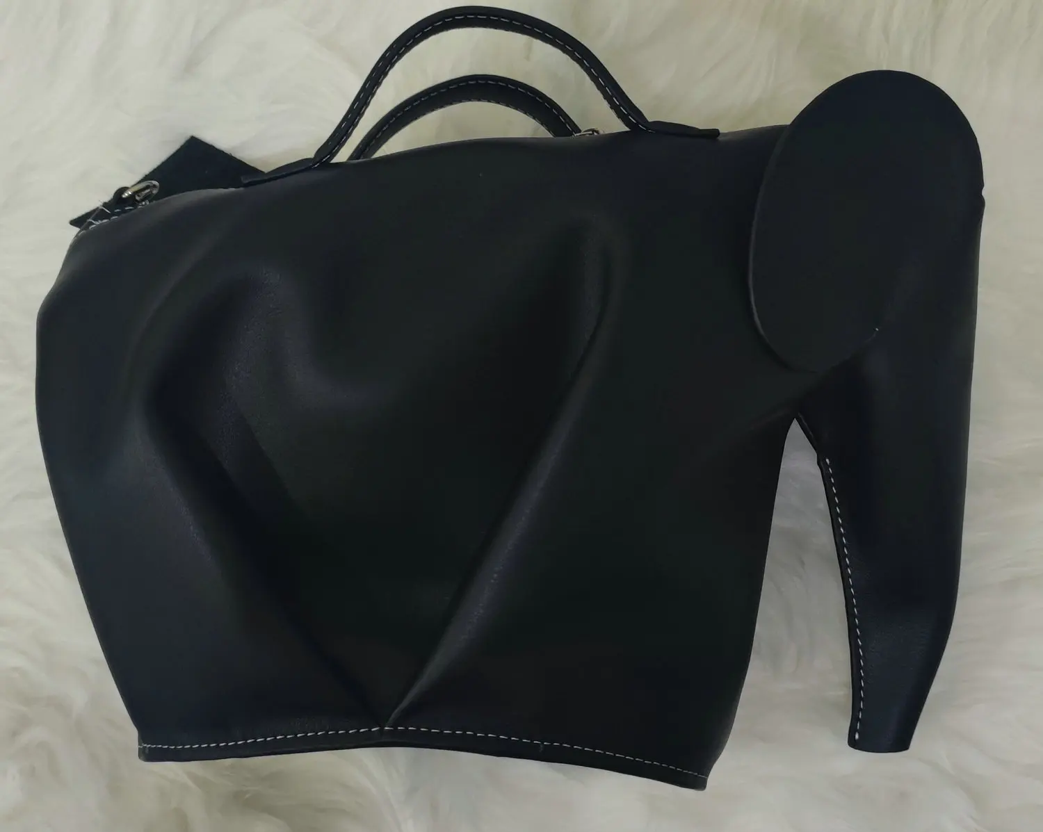 Großen Elefanten Tasche Aus Echtem Leder Gefertigt Angepasst Nette Tier Geformt Crossbody Messenger Geldbörse Tote Rindsleder Geschenk Kreative – Detail 13