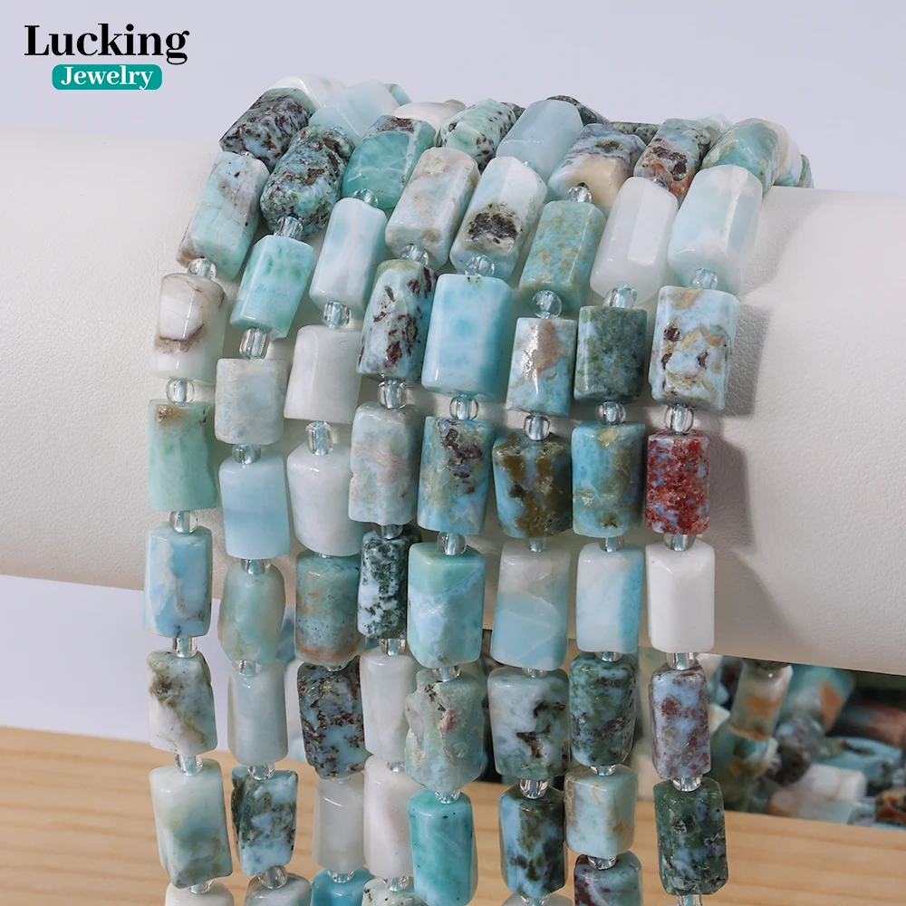 Genuine Dominican Larimar Hexagonal Beads 7x10mm Gemstone Beads for DIY Jewelry, Healing Crystal , Spiritual Energy Crafts 2