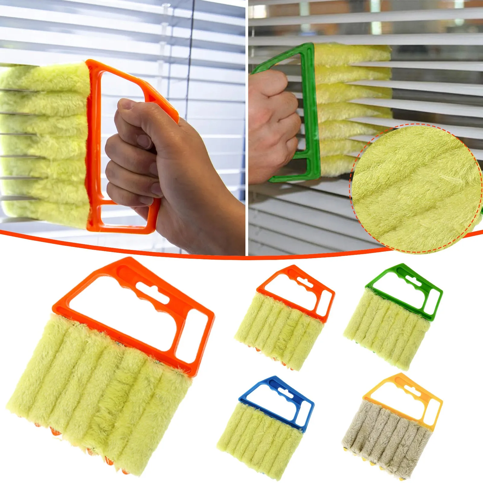 2x Brush Microfibre Blind Clean Dust Cleaner Slats Mini Duster