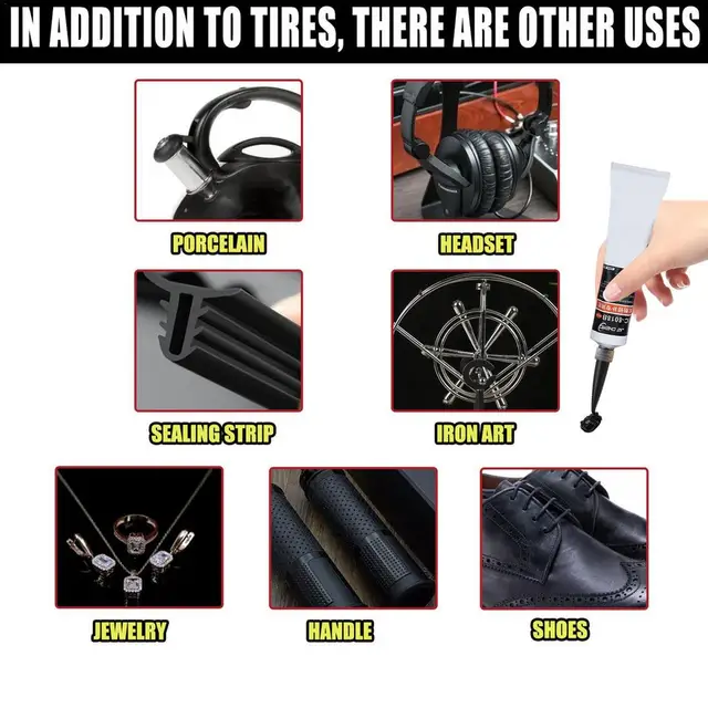 Acheter Colle de réparation de pneu de voiture, colle de réparation de pneu  de flanc, colle de réparation de crevaison de pneu étanche à la pluie, colle  de réparation de pneu en