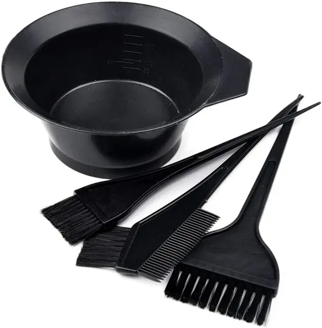 Kit de coloration de cheveux 4 pièces, brosse de teinture de cheveux, outils pour kit de coloration de cheveux – ensemble d'outils de teinture professionnels – Parfait pour le bricolage et l'utilisation en salon 1