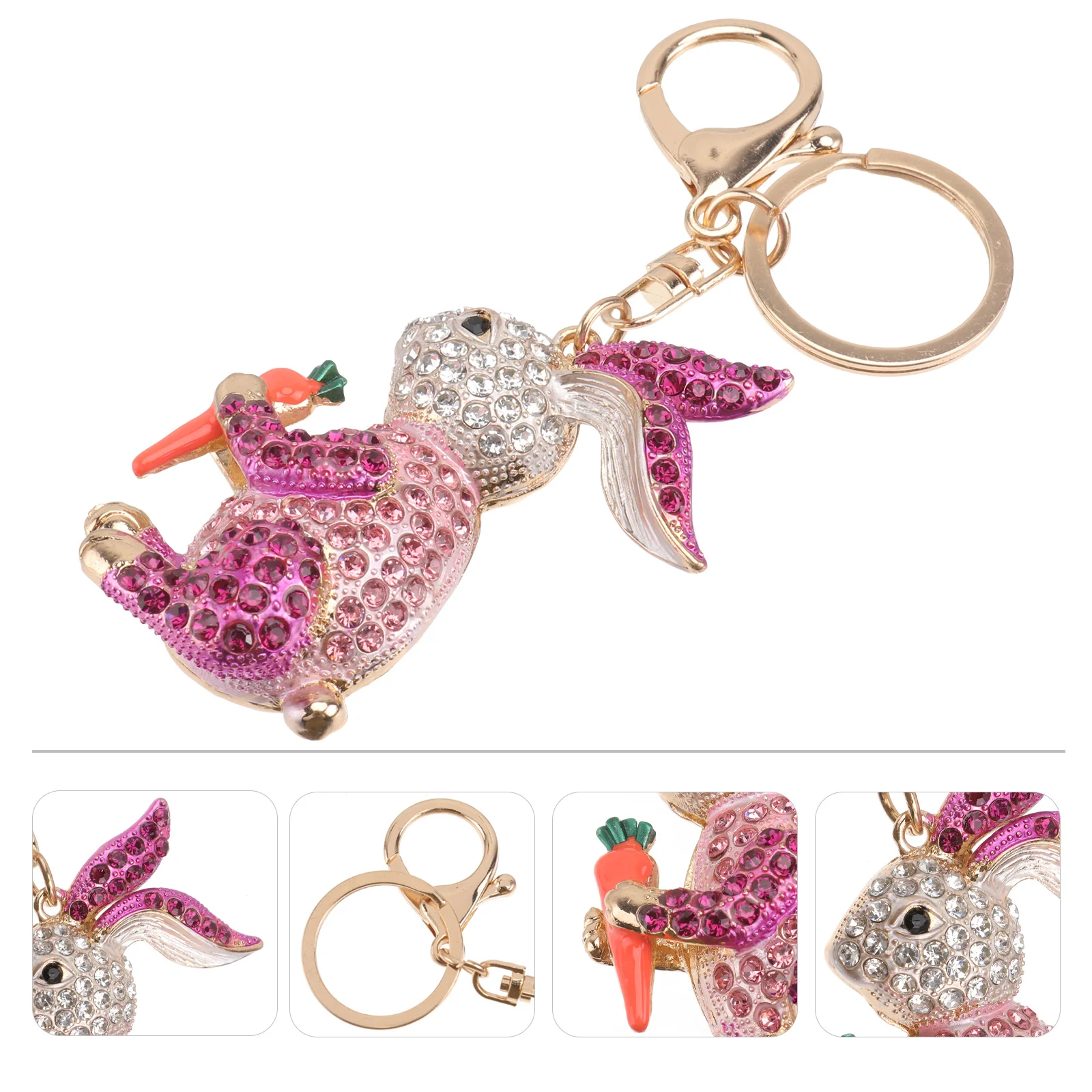 

Кролик брелок мультфильм кулон кольца Прекрасный сплав декоративный креативный брелок