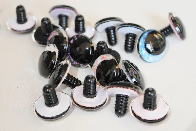 10pcs 23mm 28mm Round  Cartoon glitter toy safety eyes  doll pupil eyes with washer for handpaint eyes --color size option-T10 5