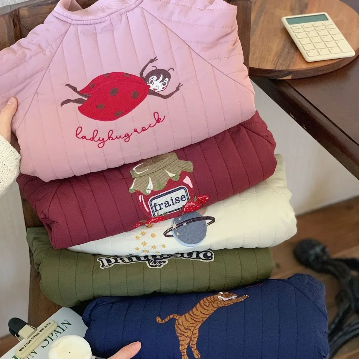 Winter Plush Kids Jacket Cartoon Print Thcken Cotton Children's Outerwear Coat Warm Girls' Cotton Coat Boys' Baseball